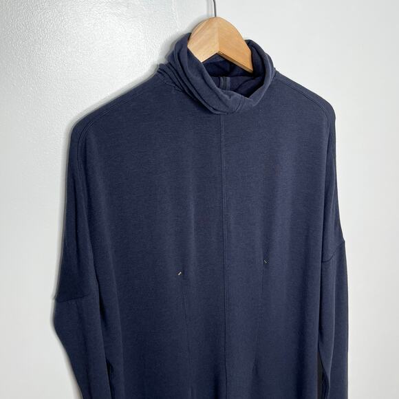 Kit And Ace Womens Doublestacked Turtleneck Sweater Dress 6 Navy Long Sleeve - Picture 10 of 11